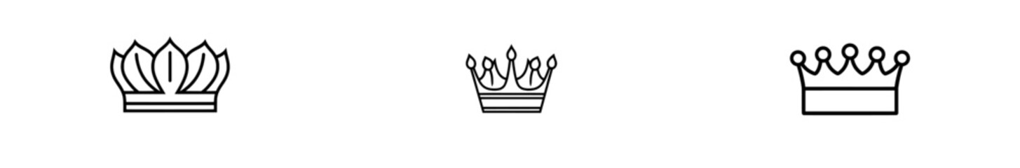 Contemporary hand-drawn crown. Antique engraved sketch illustration.