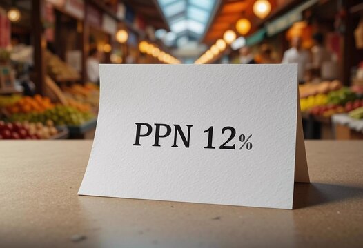 PPN 12% Tax Rate Sign at Farmers Market