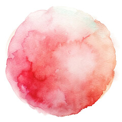 Rich red and pink watercolor circle, perfect for bold artistic expressions and vibrant backgrounds.