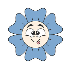 Crazy daisy flower zany mascot