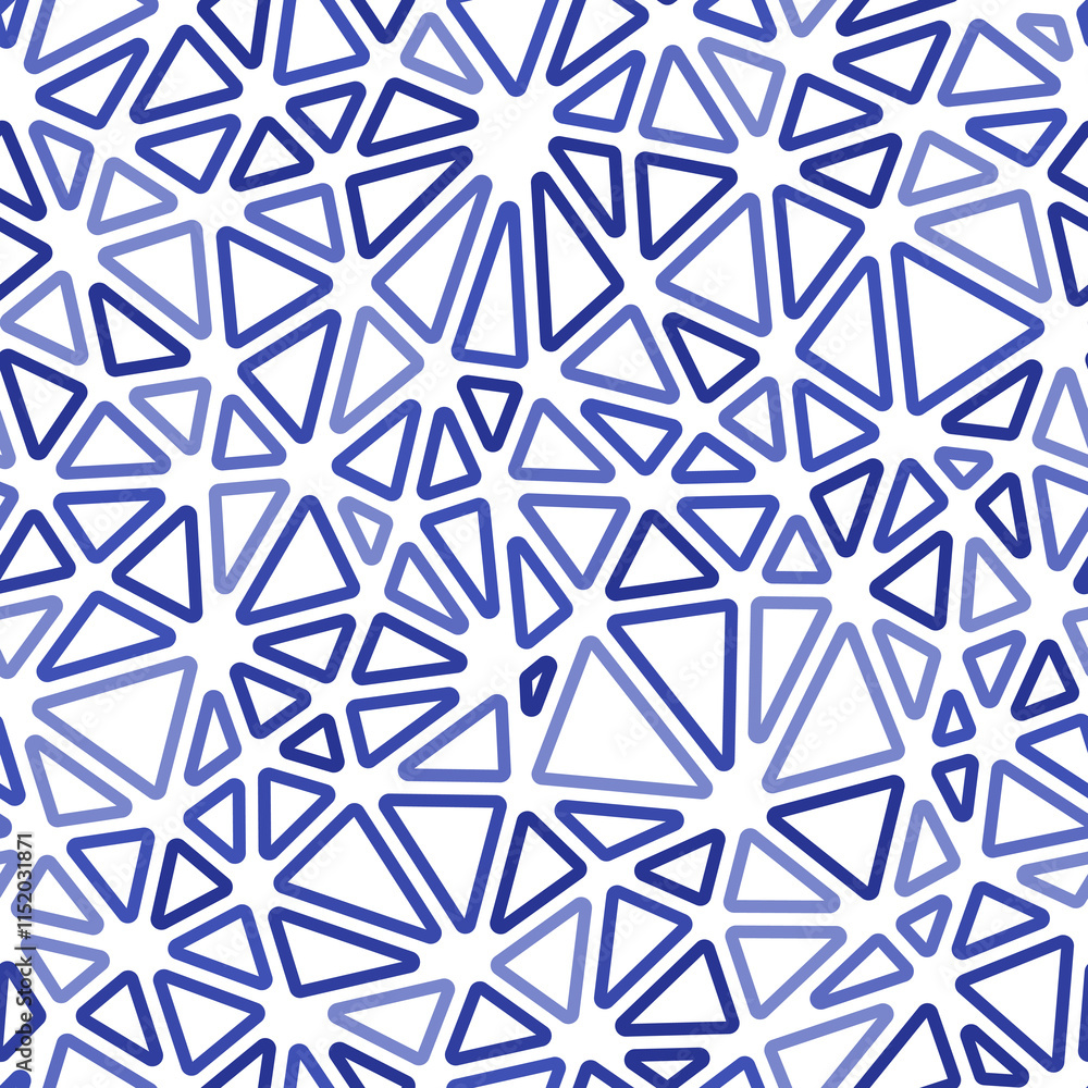 Poster pattern of triangle shapes. compact triangles in a mono-tone style. rounded triangles outlined in a 