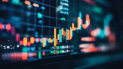 Obraz premium Stock Market Chart Display