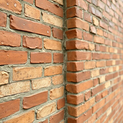 Obraz premium Old wall background with stained aged bricks