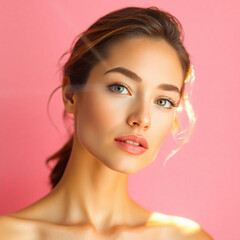 Fototapeta premium Pink pastel background