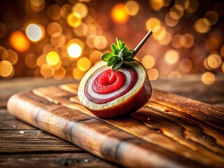 Dart Hitting Bullseye Close-Up Food Photography