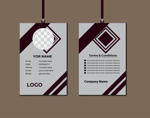 This ID card is a standard size and ready to print. You can print as many as you like, anywhere you choose, and since you own the file you can reprint anytime you run out!