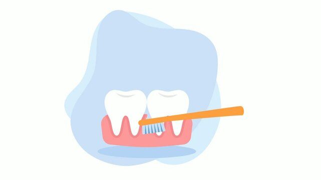 Pulpitis Fluoride treatments for Tartar and Plaque effected teeth animation, Periapical Abscess  animated video, Dentistry Clip, Oral Healthcare footage, Dental instrument motion graphics