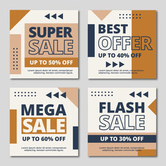 modern square sale banner template