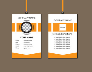 This ID card is a standard size and ready to print. You can print as many as you like, anywhere you choose, and since you own the file you can reprint anytime you run out!