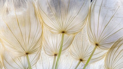 beautiful dandelion flower seed in spring season