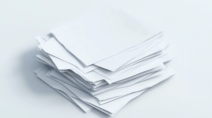 A neat stack of blank sheets of paper on a clean surface, perfect for office and creative projects.