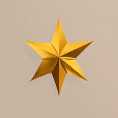 gold star isolated on transparent background Generative Ai.