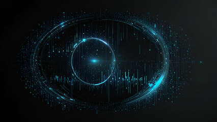 Obraz premium Abstract Background Featuring Streaming Binary Code, Representing Digital Transformation and the Pulse of Technology