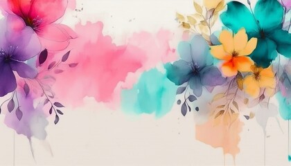 Obraz premium spring flowers background graphic resource with copy space for text