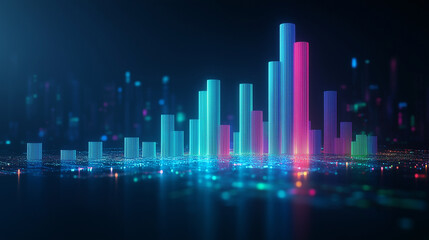 Stacked bar chart in pastel blue and green, with clean labels for each segment, on a black background.