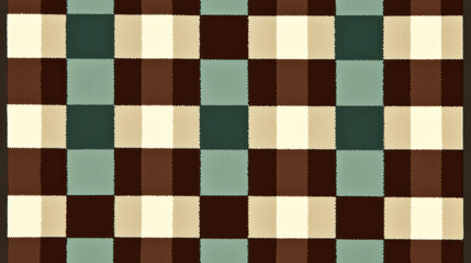 Fototapeta premium Retro Checkered Pattern in Earthy Tones for a Timeless and Classic Design 