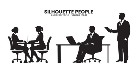 Corporate Team Silhouettes - Perfect for Business and Leadership Themes