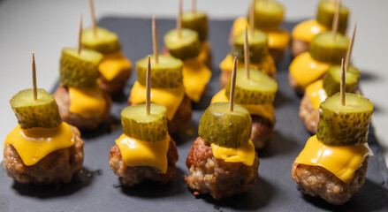 Delicious Cheeseburger Meatball Appetizer