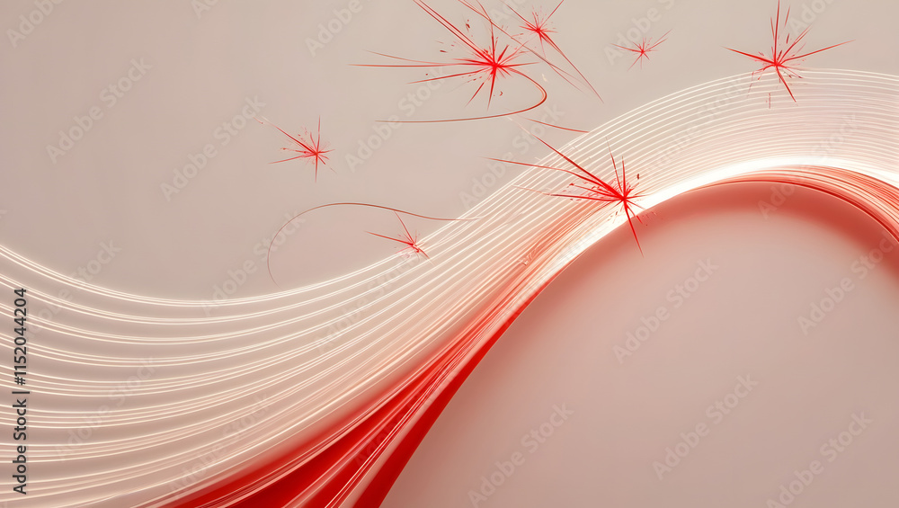 Poster abstract light lines of motion and speed with sparks of red color. light everyday luminous effect. s
