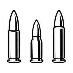 Minimal Bullet Vector Graphic Set.