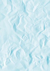 Vintage light blue crumpled paper texture for design. Clean crumpled paper texture background. Horizontal crumpled empty paper template for posters and banners. vector illustration.