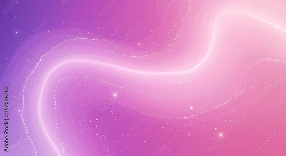 Poster pink purple abstract background. smooth gradient swirl texture with glitter particles.