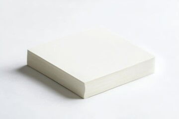 Fototapeta premium Square white sticky note pad, isolated on a clean white background
