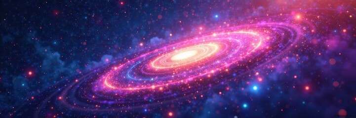 Obraz premium Cosmic background, swirling galaxies in ethereal light, milky way, celestial