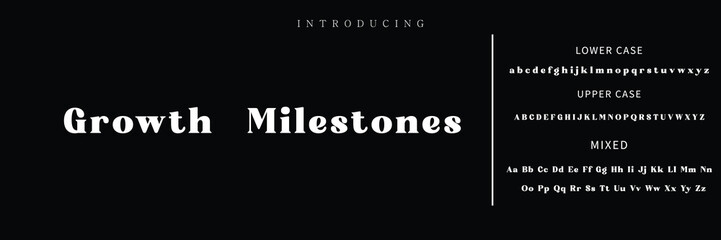 Obraz premium Craft vintage typeface design. Graphic display alphabet. Fantasy type letters. Latin characters, numbers. Vector illustration. Old badge, label, logo template.