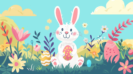 Illustration of an Easter bunny
