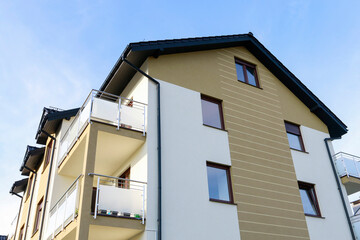 Modern apartment building in the city.