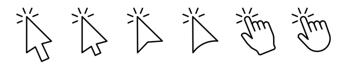 Cursor icon set. Computer cursor icon