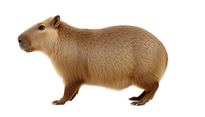 Fototapeta premium Capybara Profile: A Detailed Look at the Largest Rodent in the World, Its Gentle Nature and Habitat