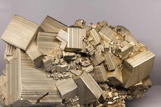 The mineral pyrite or iron pyrite, also known as fools gold