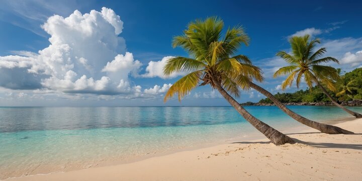 Idyllic tropical natural beach landscape