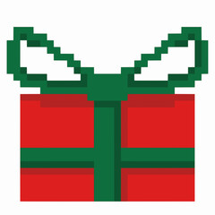 New Year's gift in pixel art.