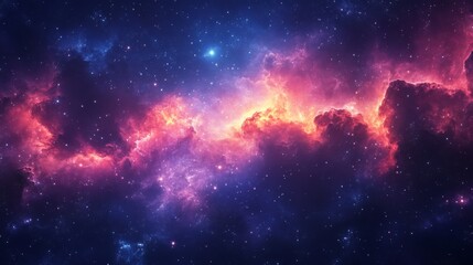 Fototapeta premium Colorful nebula with stars in deep space