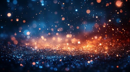 Obraz premium Abstract starry background with glowing particles