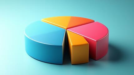 A minimalist pie chart with text labels directly on the segments, clean and professional.