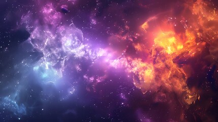 Fototapeta premium Stunning Colorful Cosmic Nebula in Outer Space Imagery