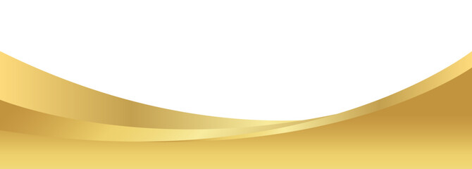 gold gradient for banner, golden wavy shape, gold wave curve on white background, golden wave corner shape for banner, stripes ribbon golden graphic, striped gold radient luxury