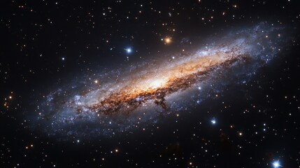 A stunning image of a galaxy showcasing its spiral structure and star formations.