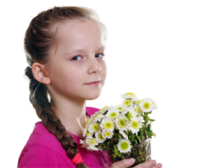 Girl with the flowers