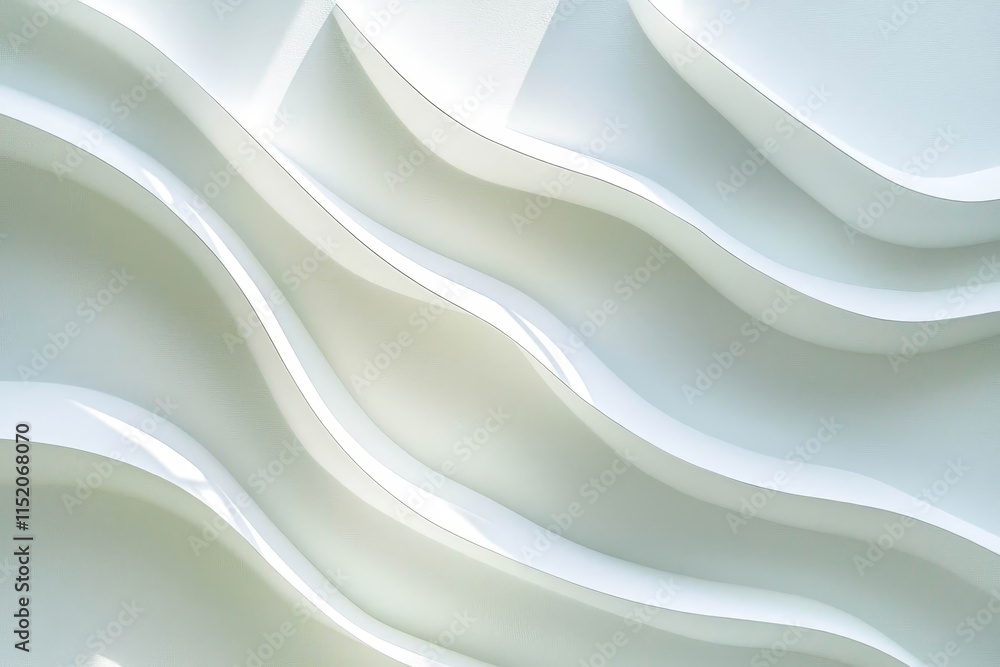 Poster abstract wave pattern with bright empty background.