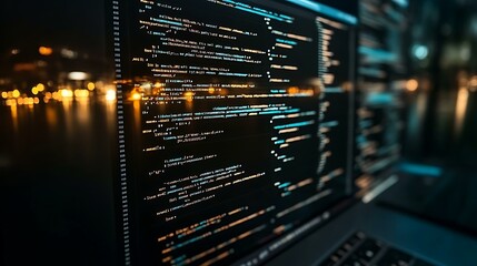 Naklejka premium Nighttime Coding Display