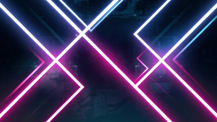 Fototapeta premium Futuristic Neon Abstract Background with Electric Blue and Pink Lights