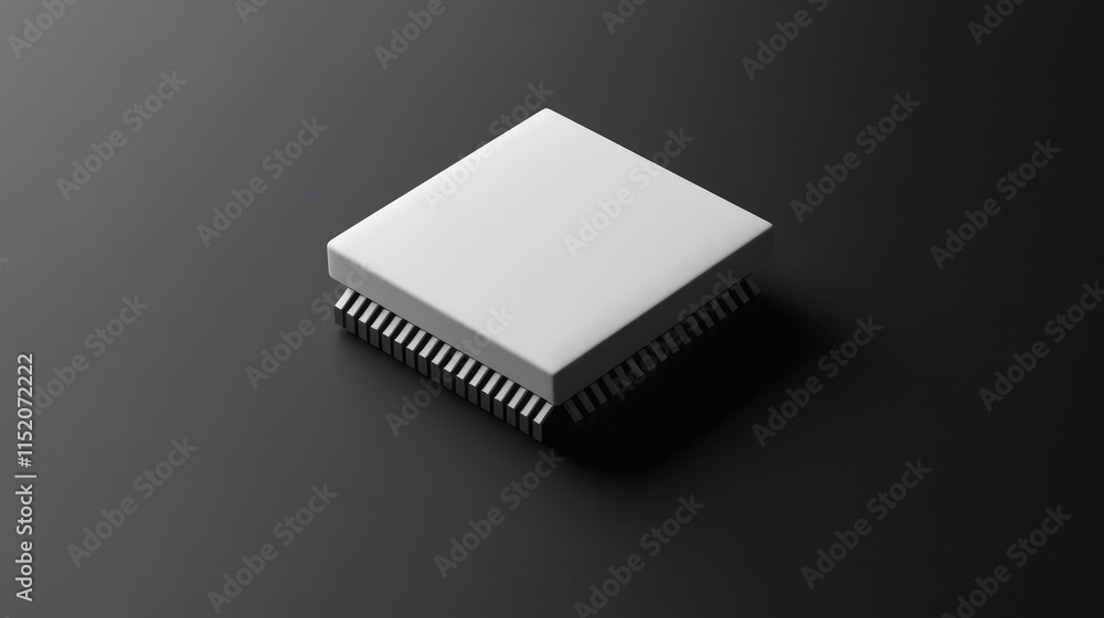 Fototapete a clean, minimalist microchip design concept, with elegant lines and a focus on simplicity and funct