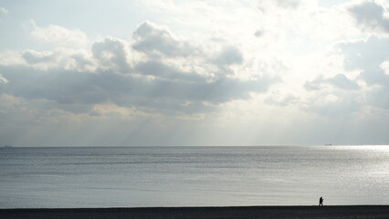 ビーチからの風景（水平線）