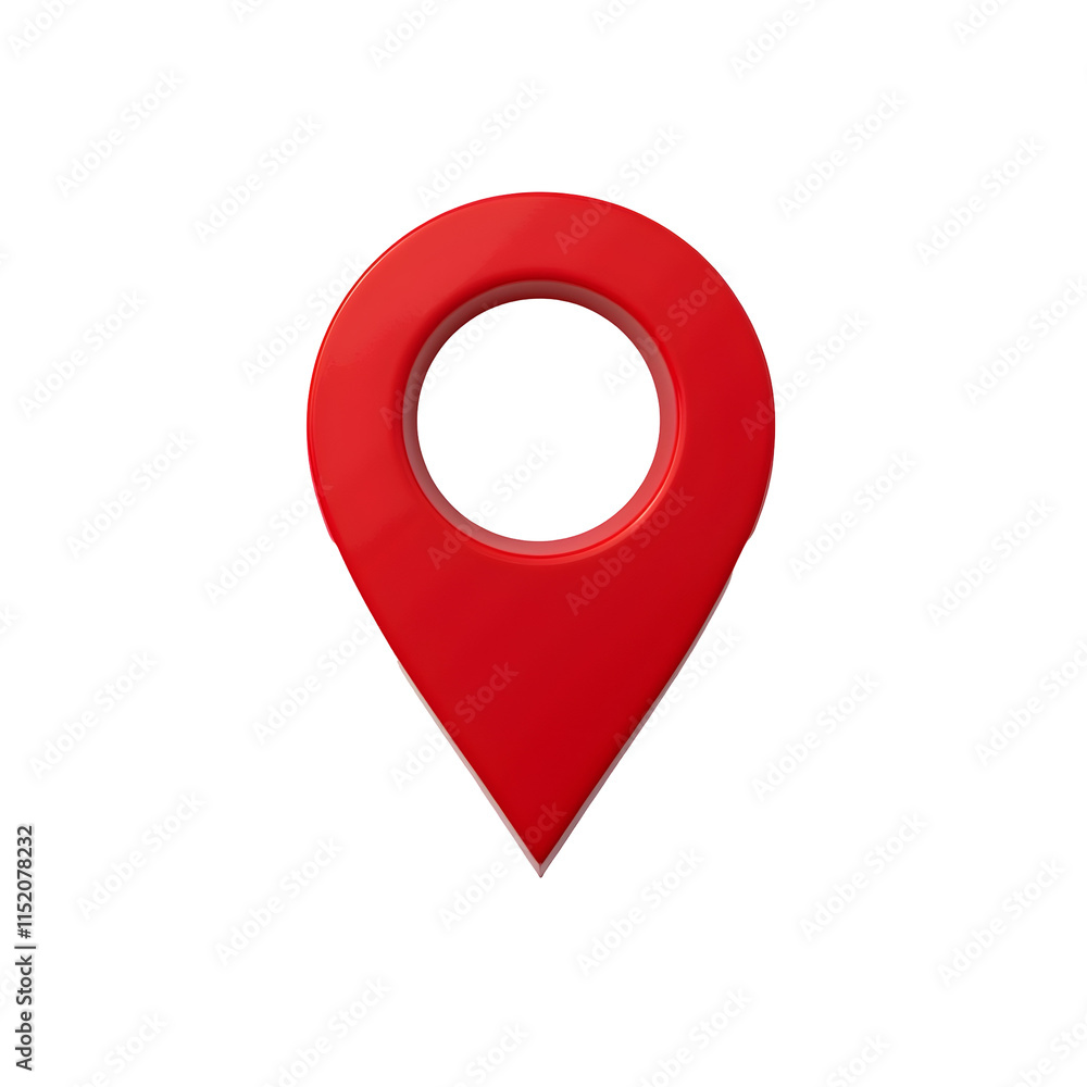 Poster red location pin on transparent background. red pin point. map address location pointer symbol