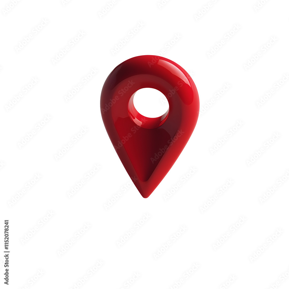Poster red location pin on transparent background. red pin point. map address location pointer symbol